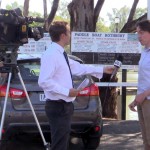 Being Interviewed by Eddie Summerfield - WIN News Mildura